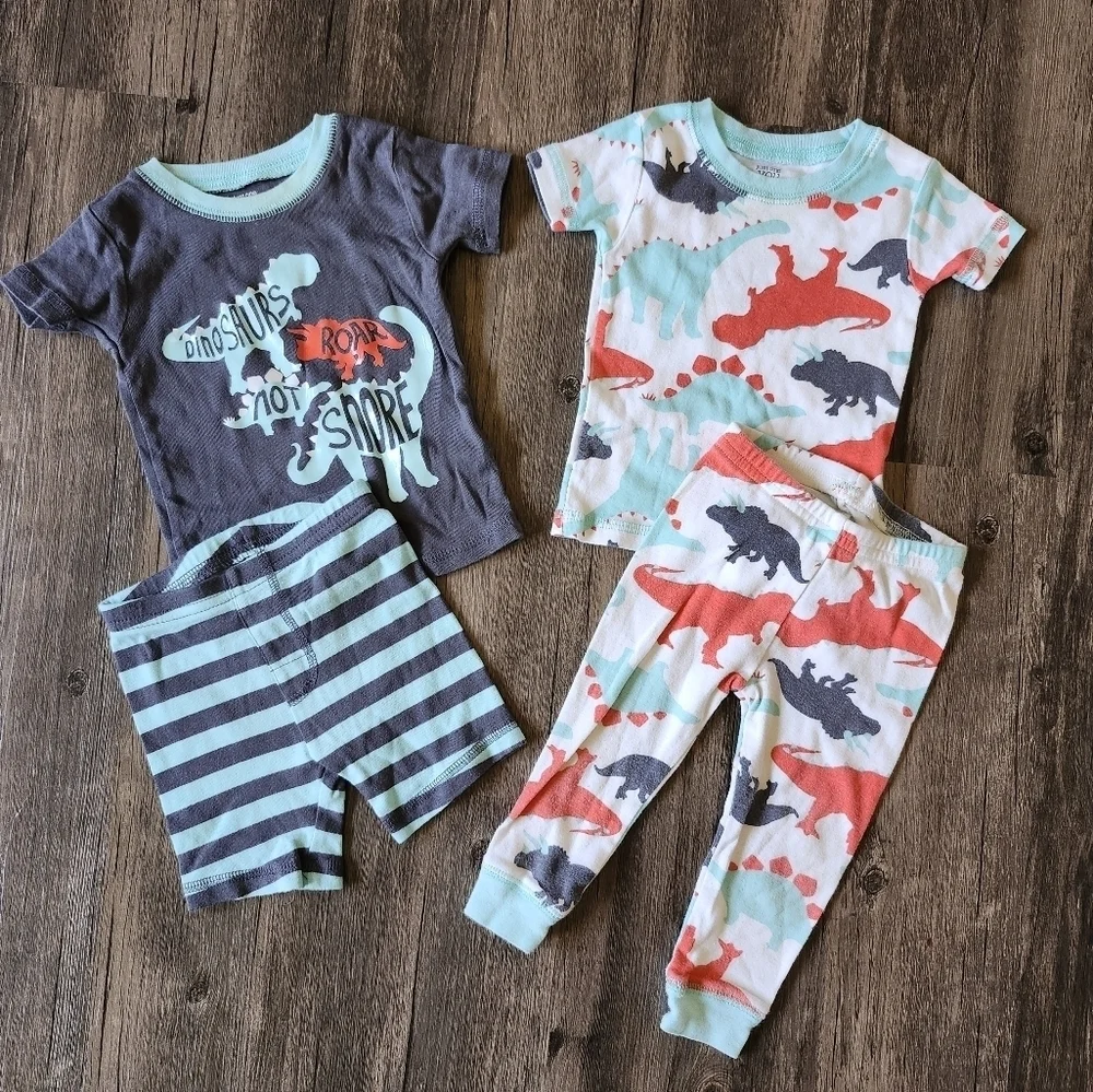 🌸 Carter's Dinosaur Pajama Set Bundle